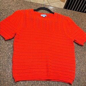 Draper James Ladies Red Knit Top-M-EUC